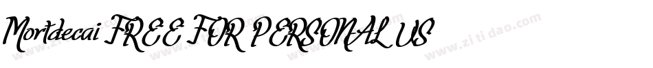Mortdecai FREE FOR PERSONAL USE字体转换